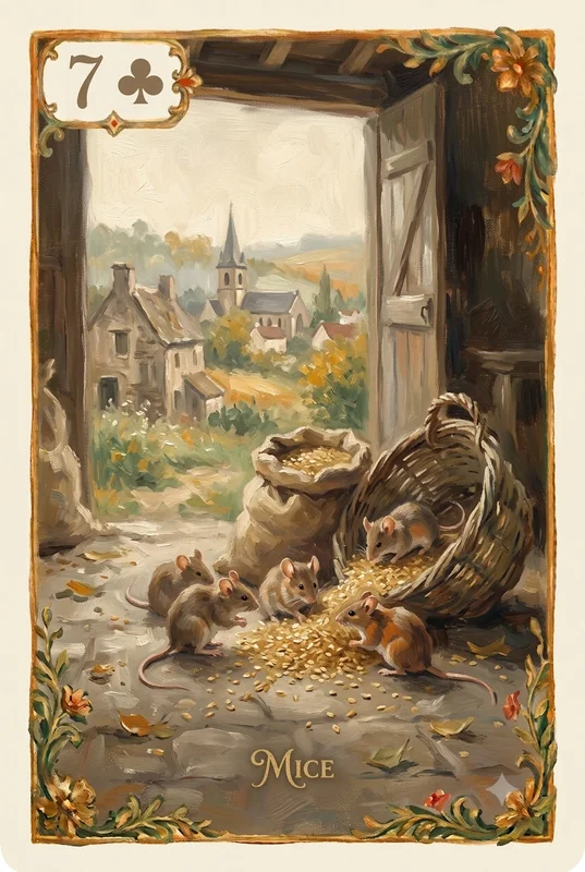 Mice — Lenormand card illustration